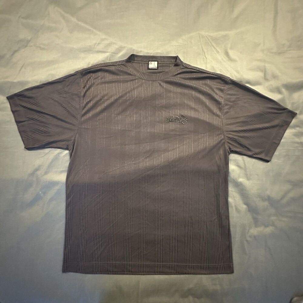 Vintage Y2K Southpole Shirt Men's L Black Striped See Through Raver Festival